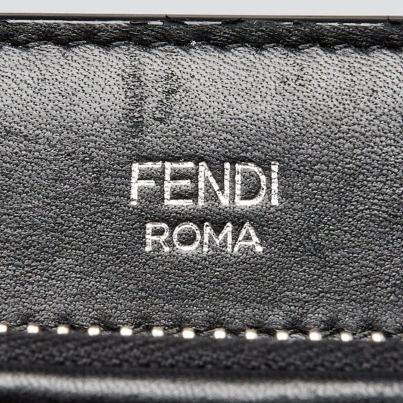 Fendi Black Quilted Lambskin Leather Dotcom Click Small Shoulder Bag - 8BN299 - Picture 11 of 12